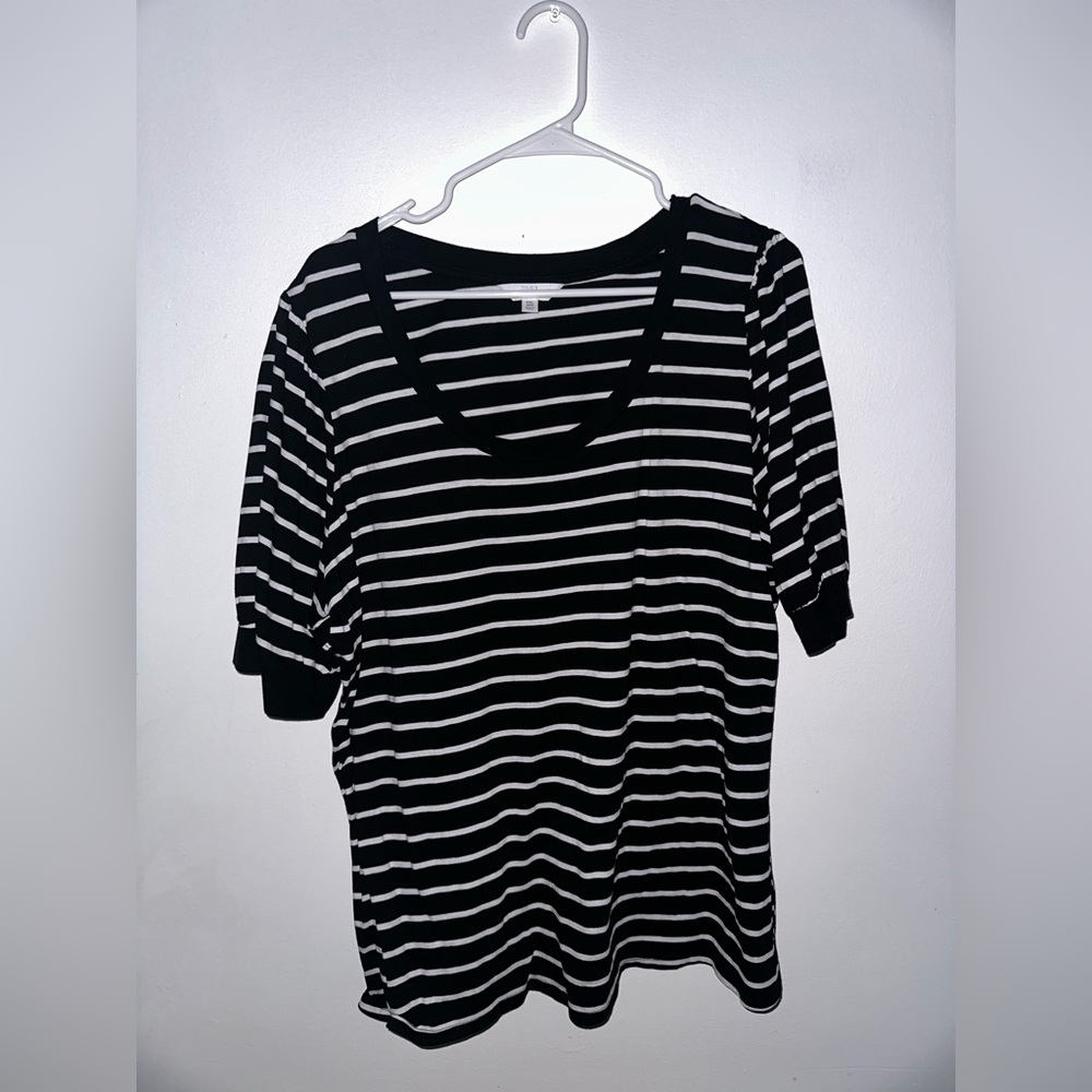 Black and white stripped t-shirt, time and tru, XXL